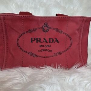 Prada Red Denim Tote Bag EUC Priced To Sale ❤️